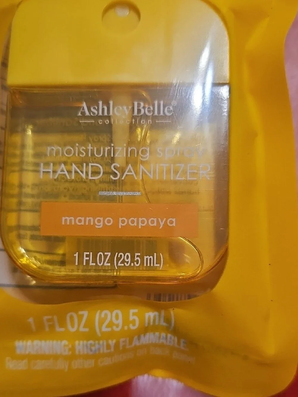 Mango Papaya Moisturizing Spray Hand Sanitizer - Yellow